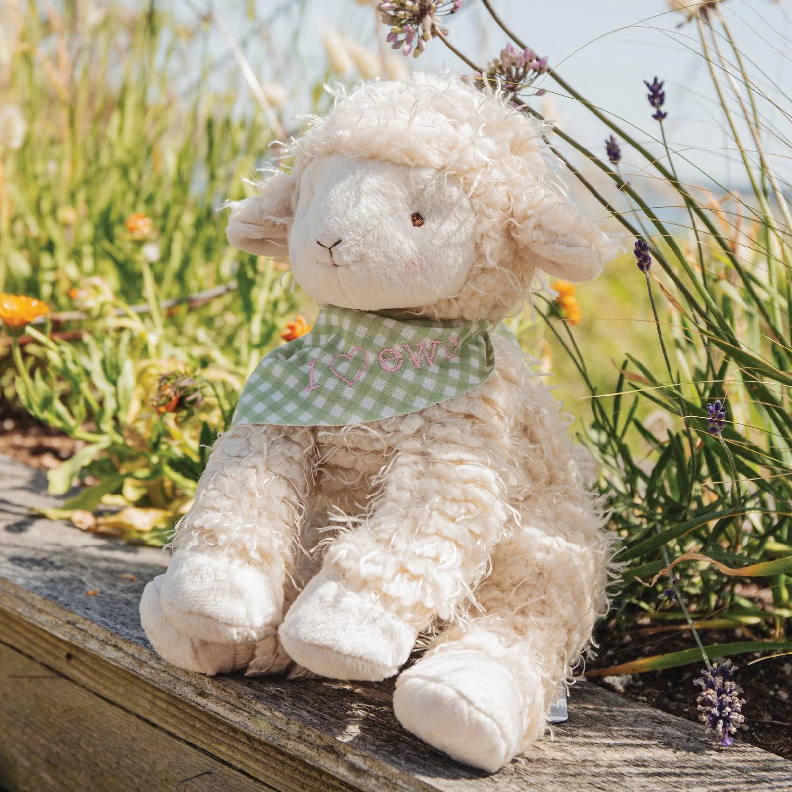 Shep Soft Toy Lamb by Bunnies by The Bay, Cuddly and safe stuffed animal toy suitable a great gift for babies and toddlers