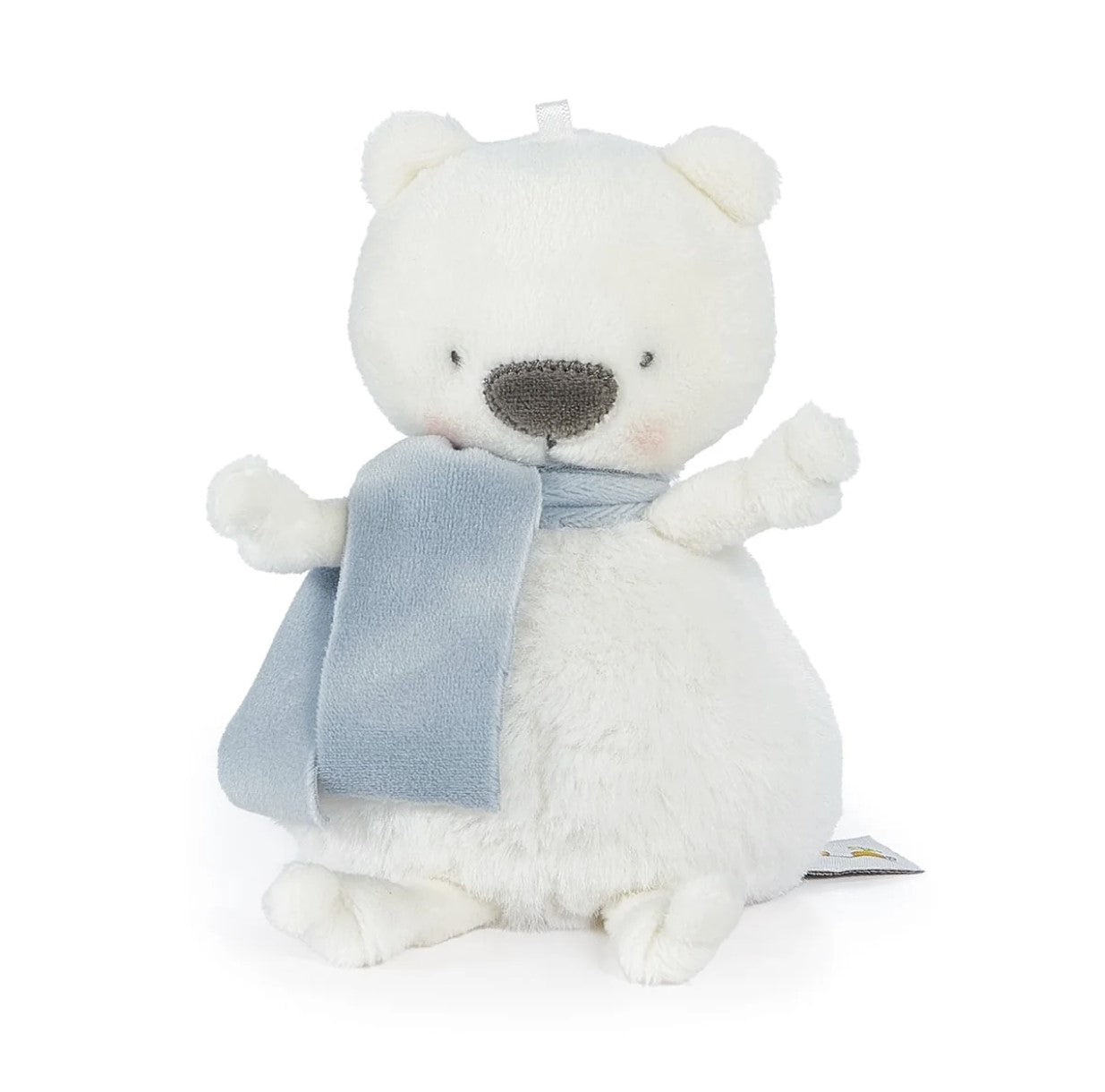 Soft toy polar bear with scarf from Bunnies by the Bay