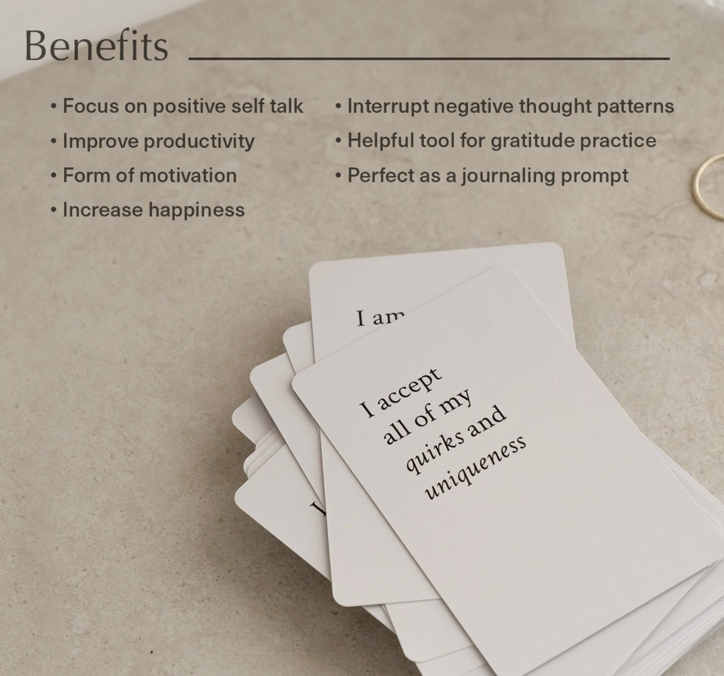 Mindfulness Cards and Card Holder