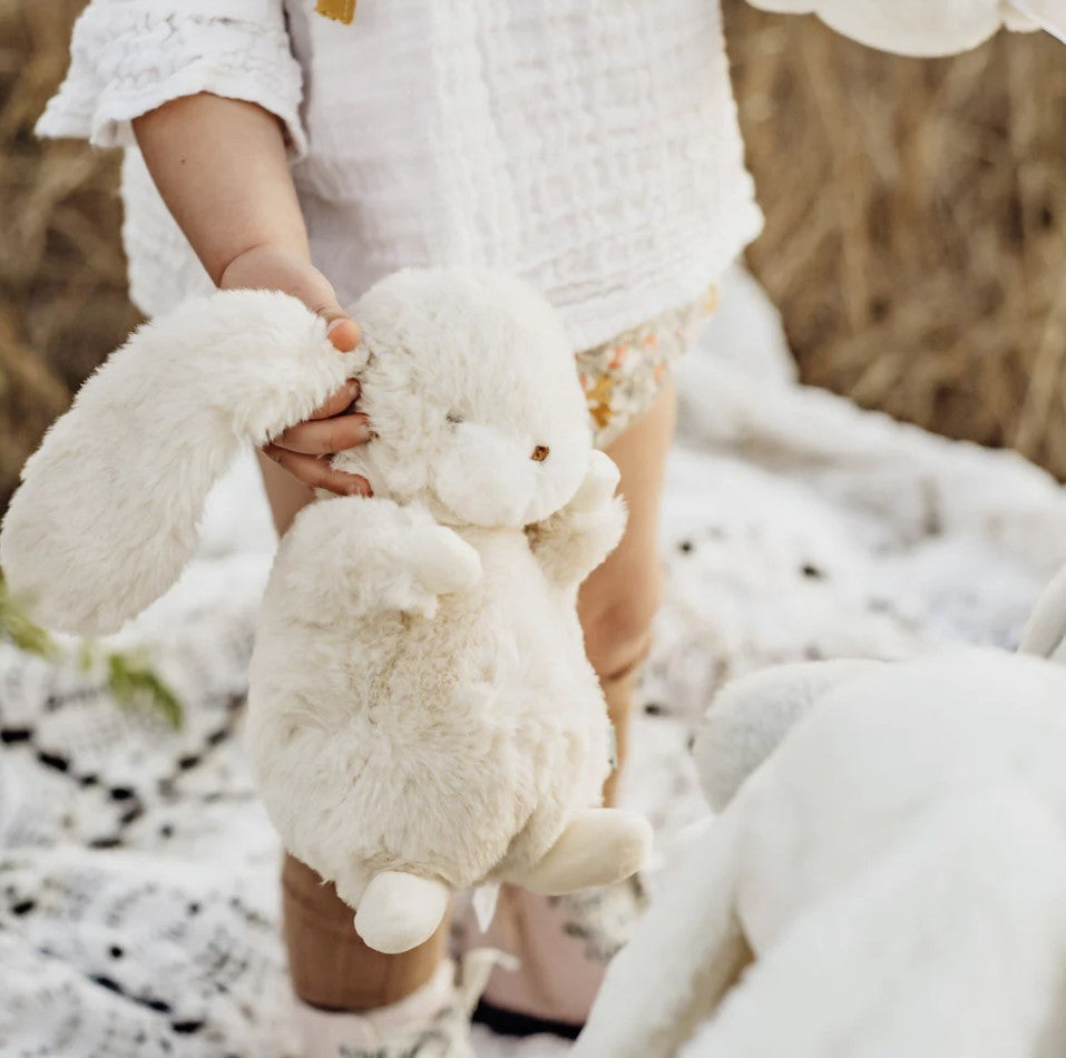 Small soft toy rabbit from Bunnies by the Bay, perfect gift for babies and toddlers